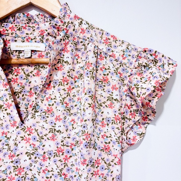 MONTEAU Pink floral dress - Picture 3 of 6